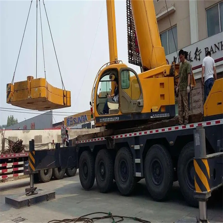 兰溪当地吊车出租|机器吊装|75吨|工厂搬迁服务